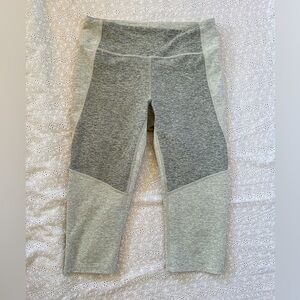 Outdoor Voices Grey two tone warm up capri leggings Medium